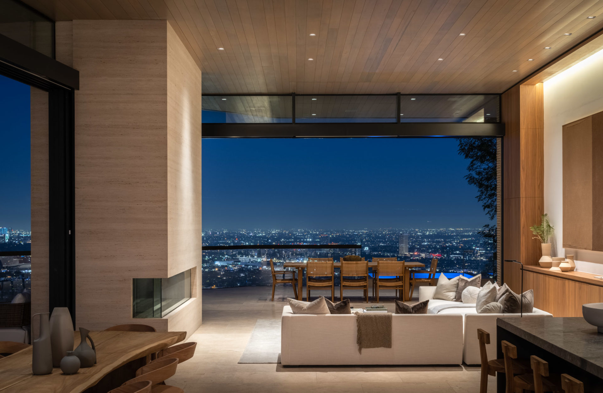 Living room at night